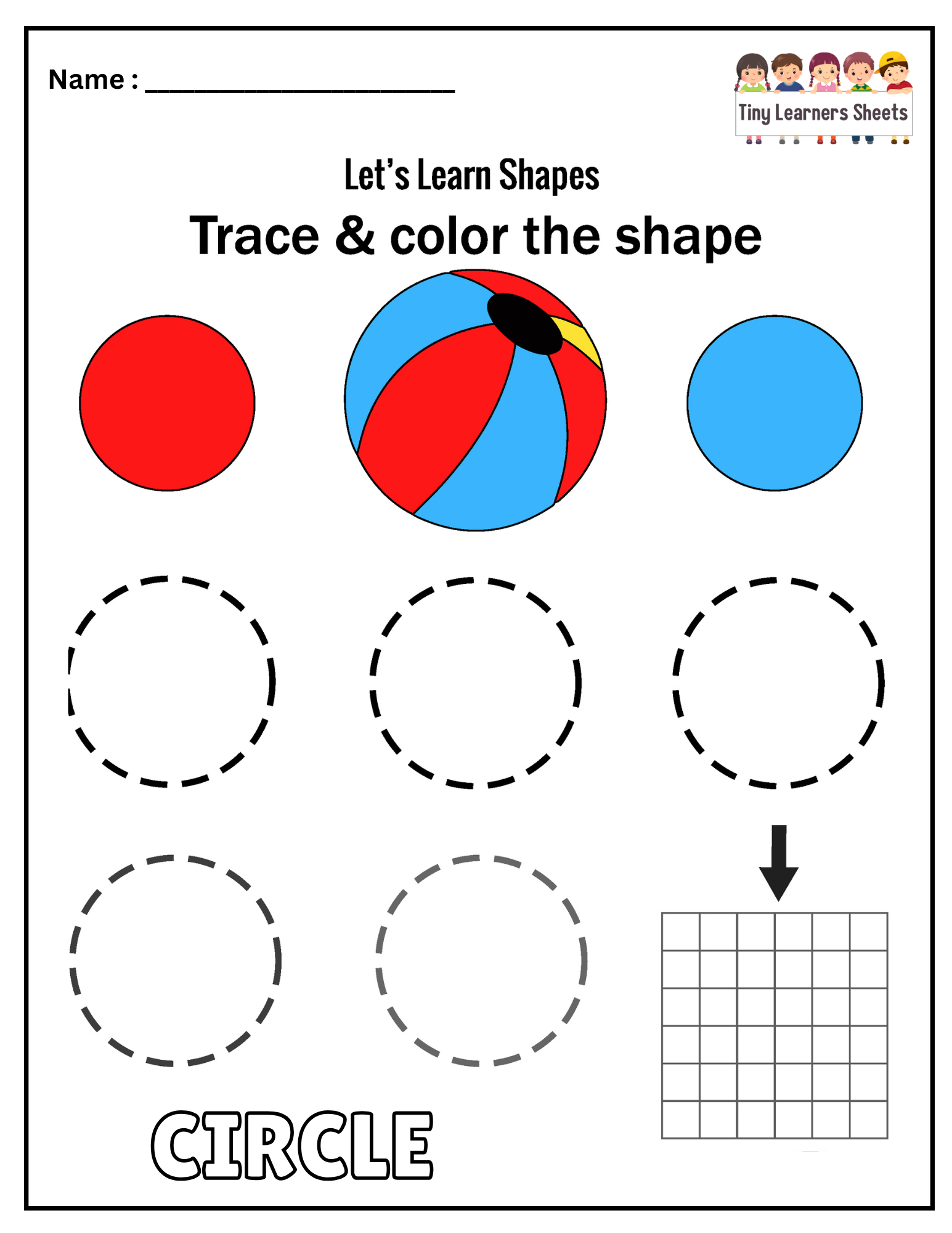 Circles Shapes for kindergarten