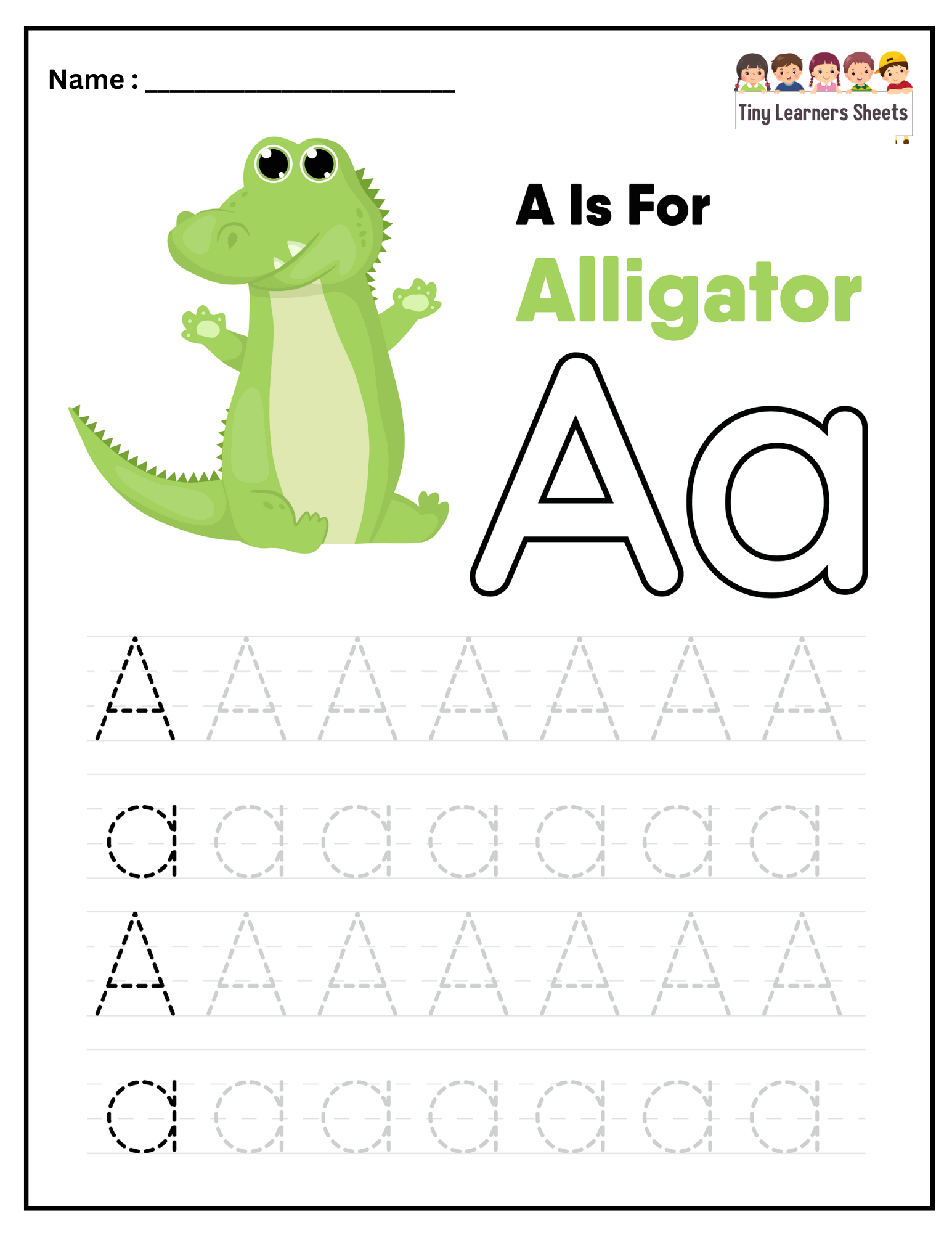 Letter A worksheet