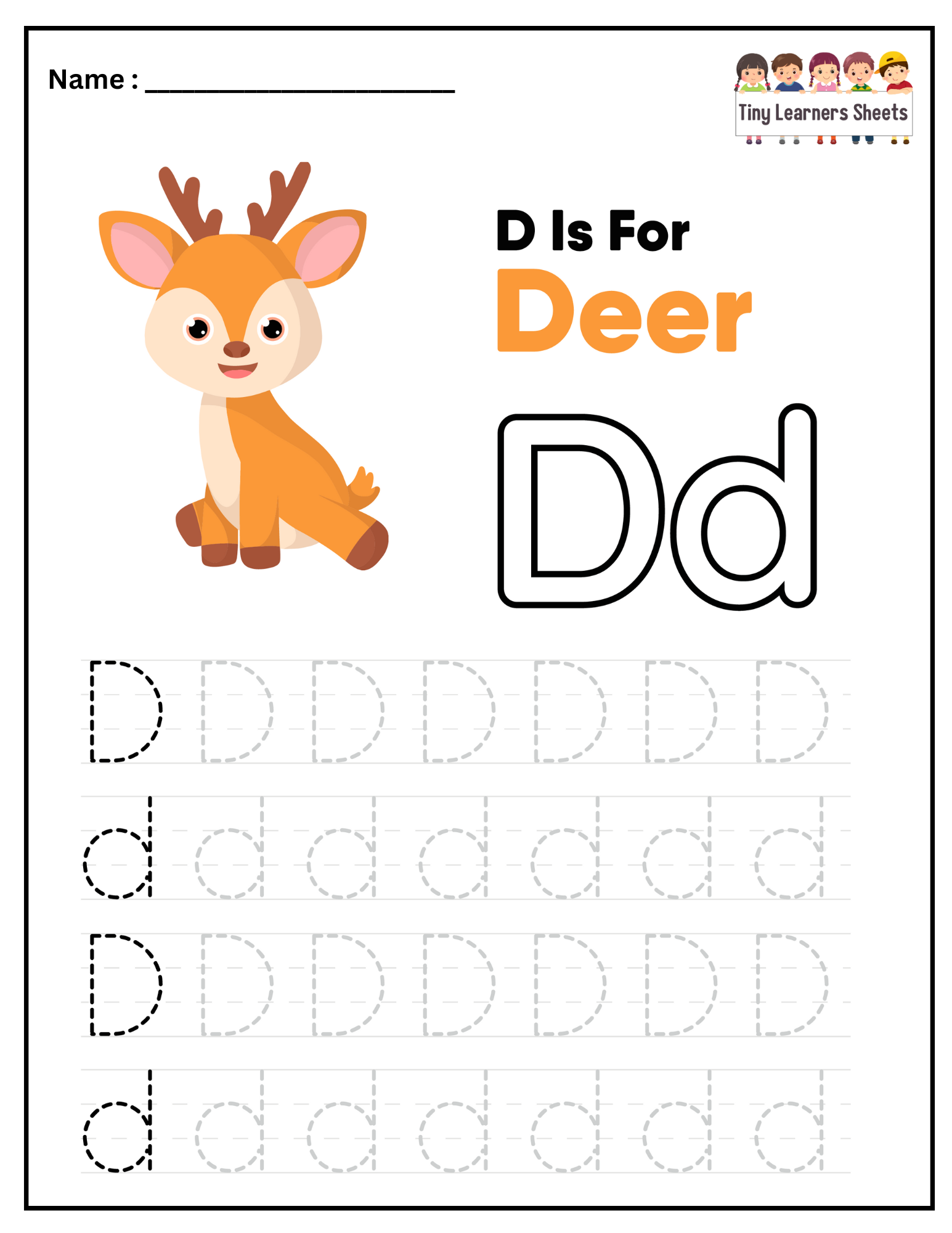 Letter D worksheet