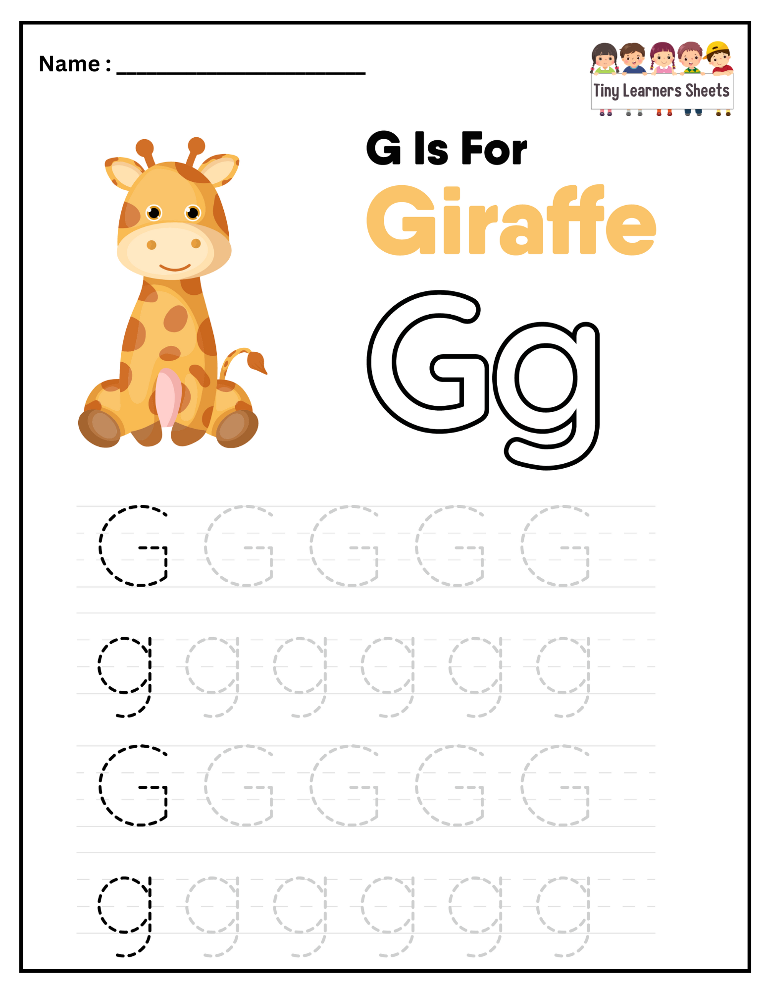 Letter G worksheet