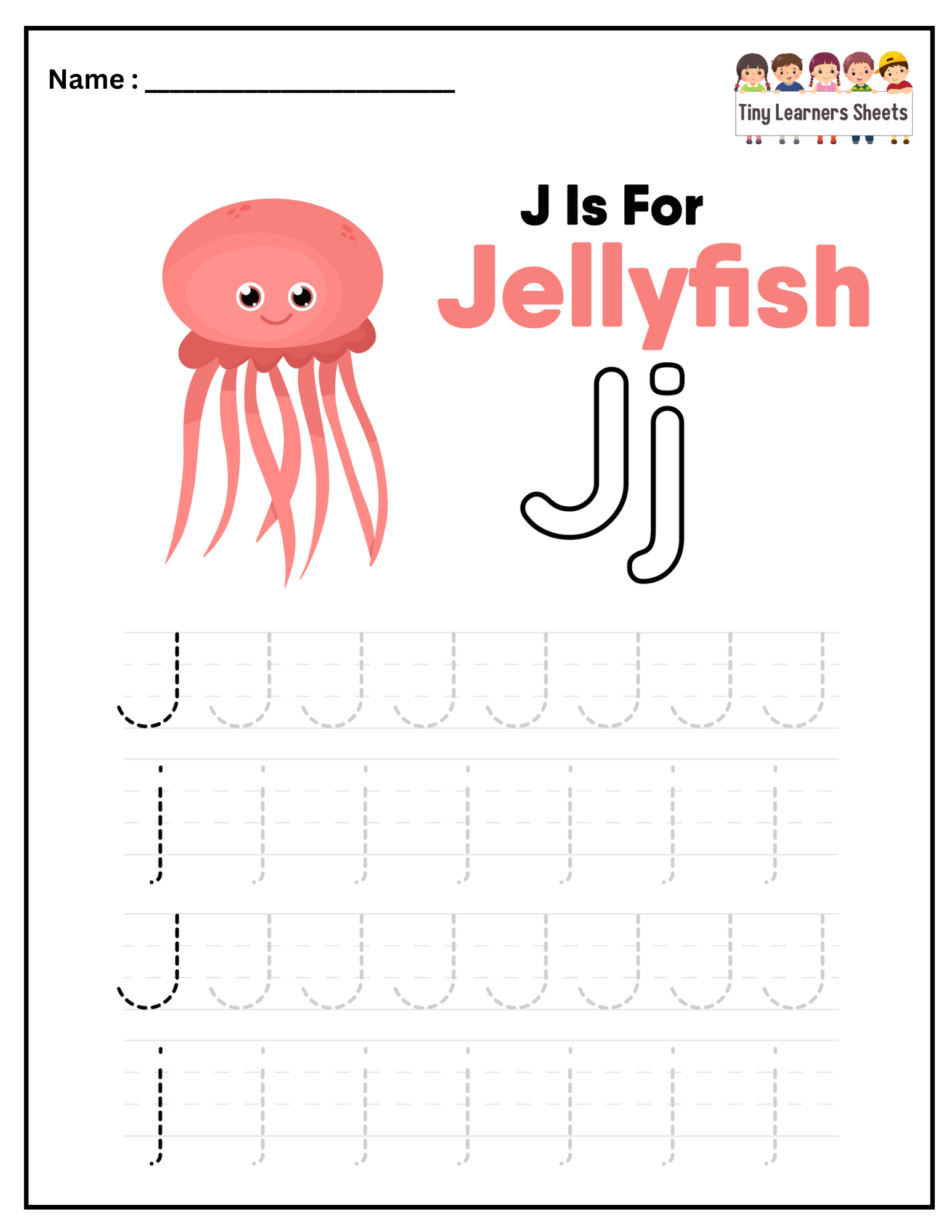 Letter J worksheet