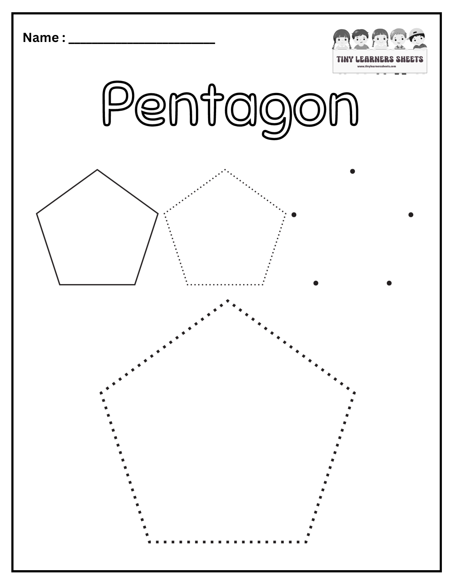 pentagon shape for kindergarten