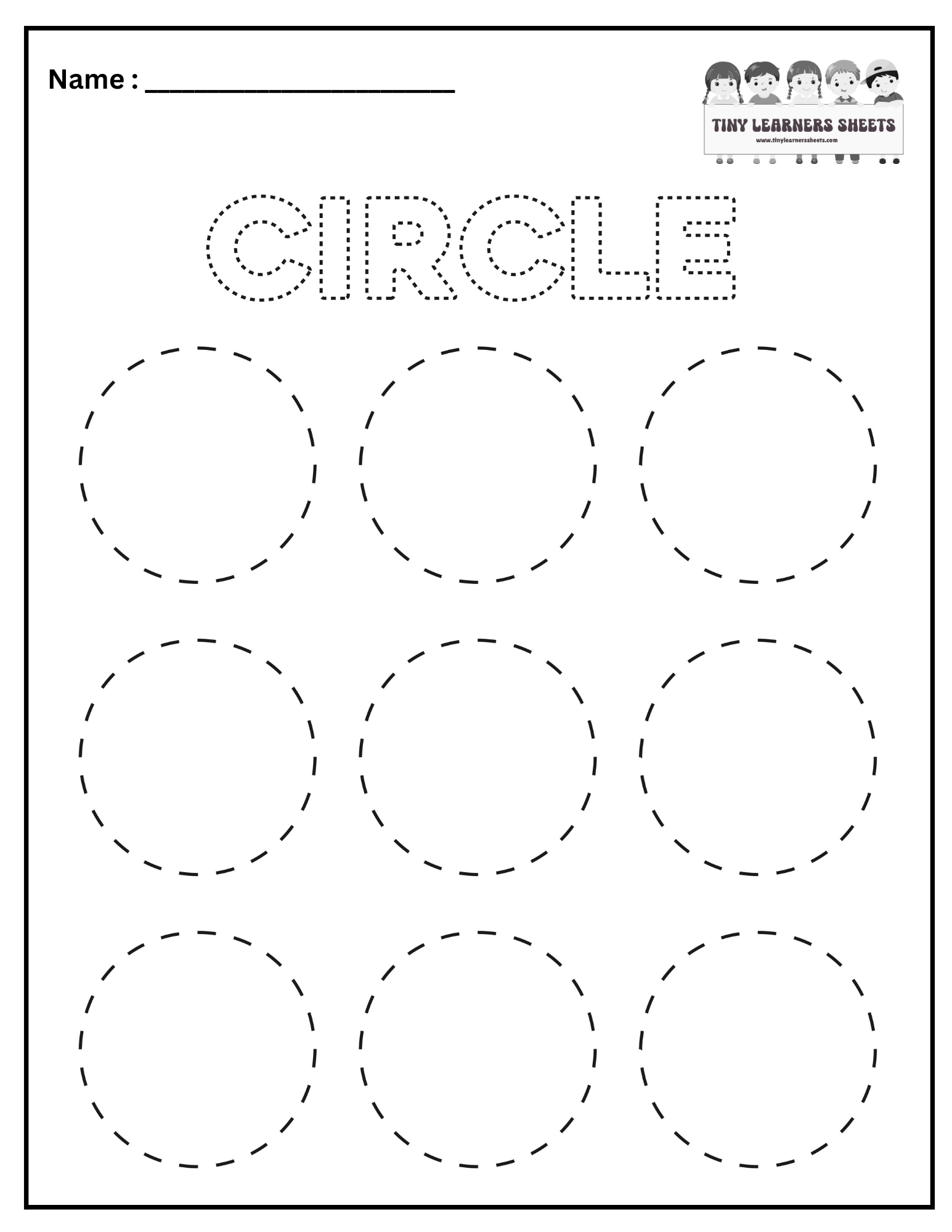 Circles Shapes for kindergarten