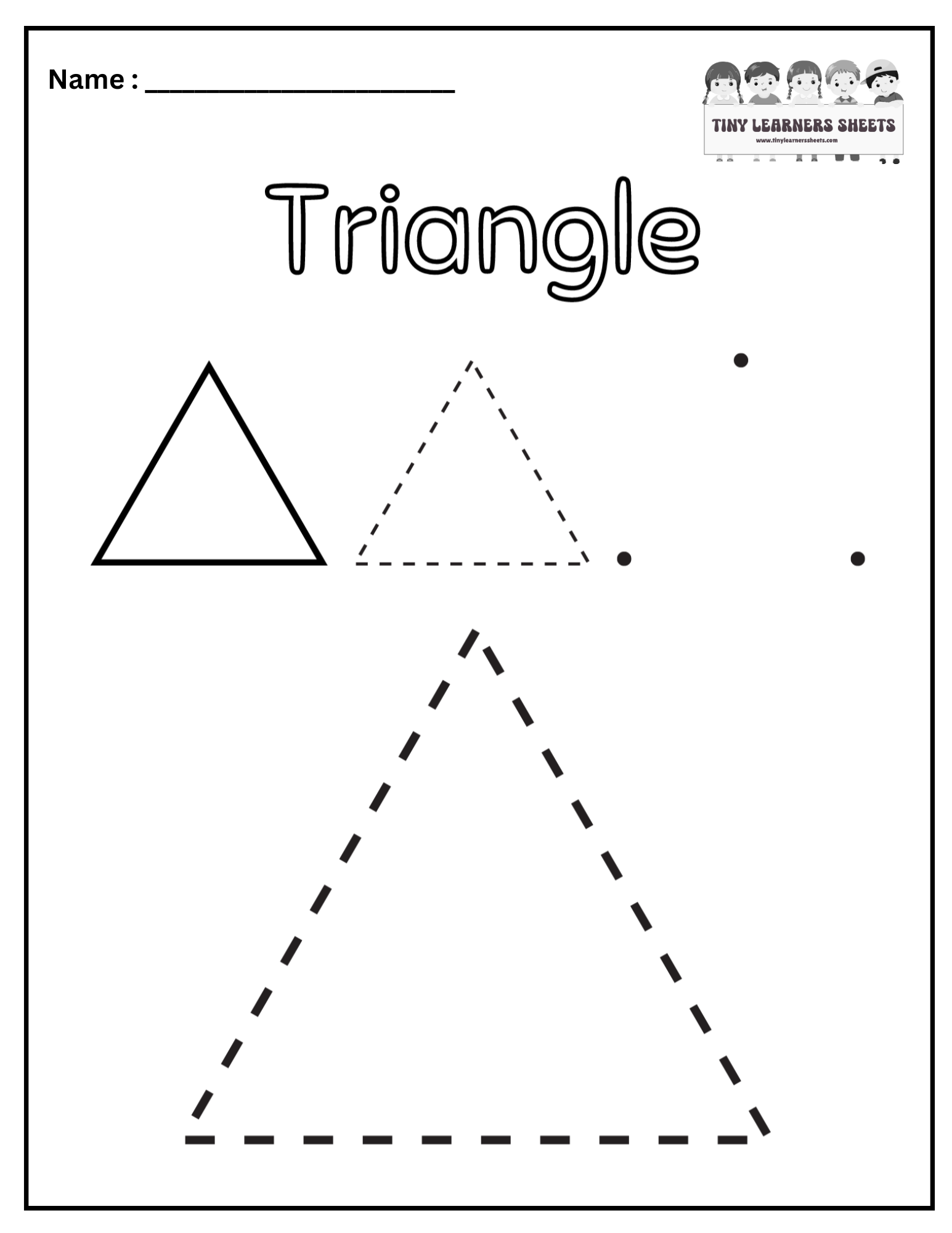 Triangle shape for kindergarten